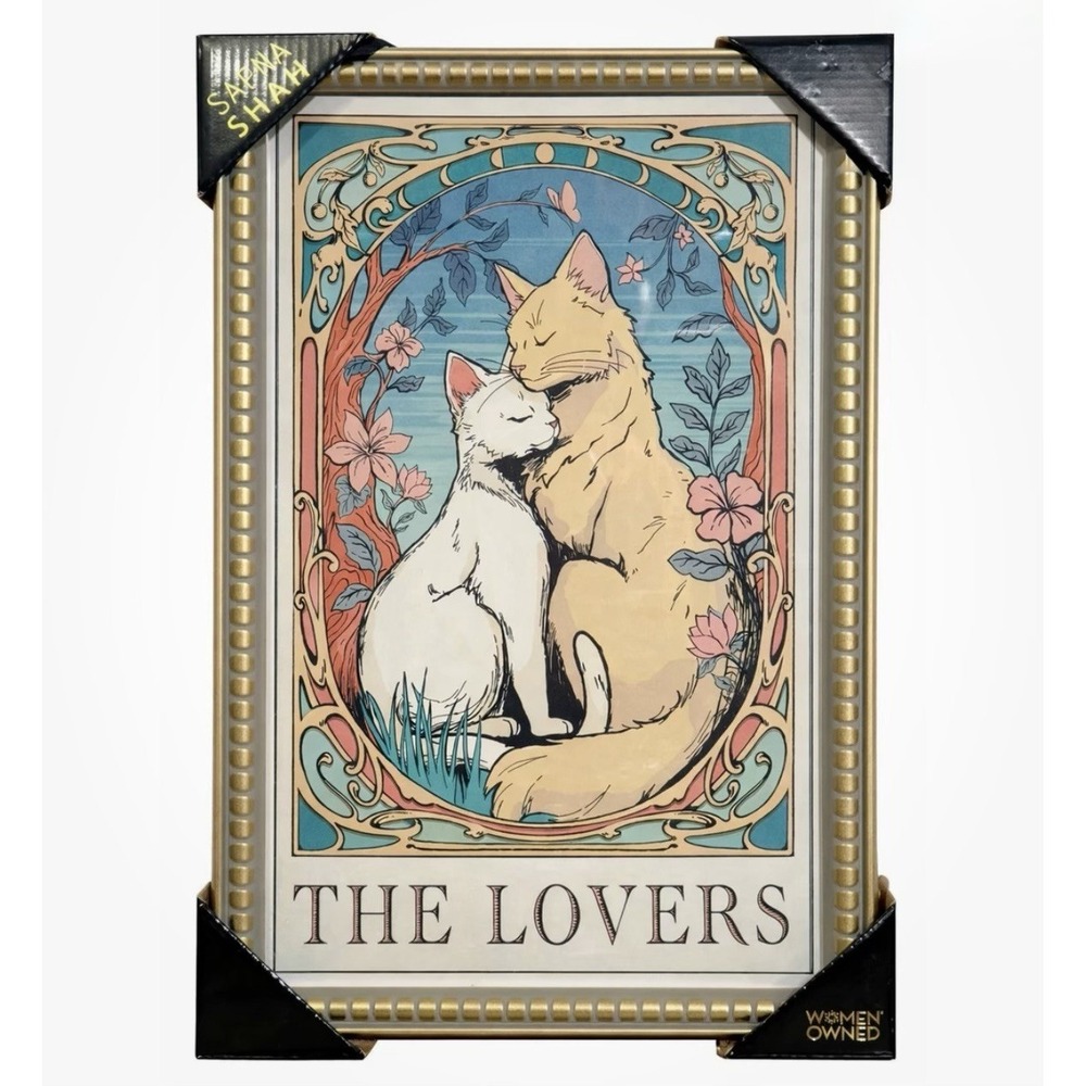 Sapna Shah "The Lovers" Tarot Art Print Art Nouveau NWT Viral